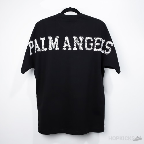 Palm Angels Logo Print Black T-Shirt